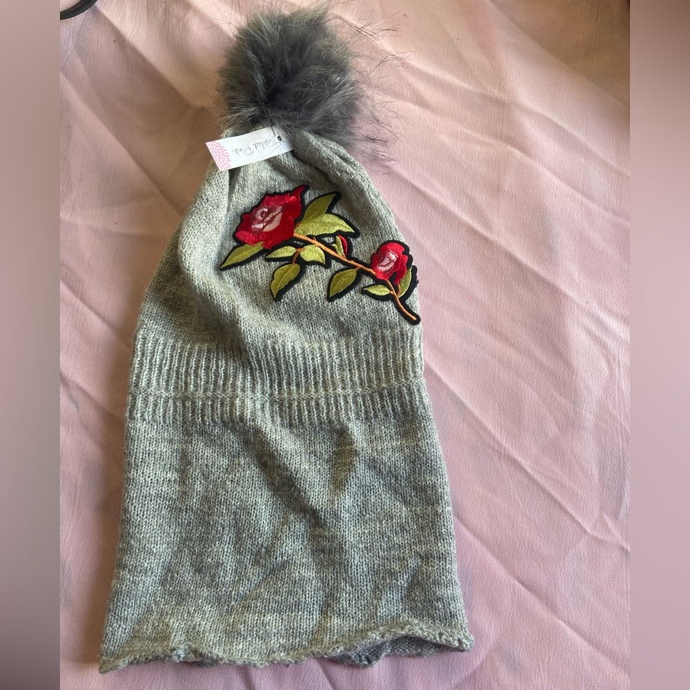 Tickled Pink Grey hat new with tags